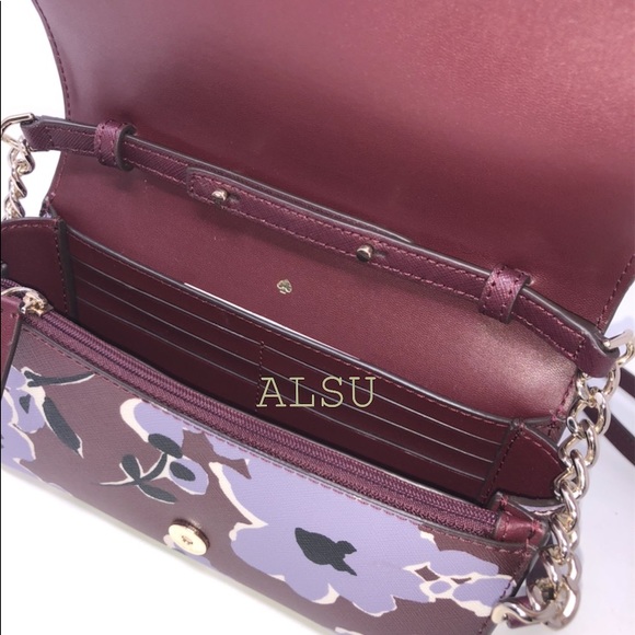 🌸 Spring Sale 🌸 Kate Spade ♠️ Small Flap Crossbody Wild Flowers WLRU6042Z - Picture 6 of 8